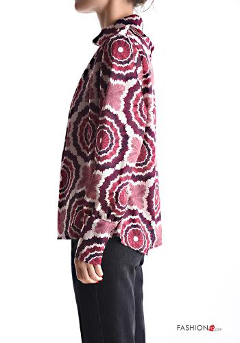 Blouse manches longues Imprimé abstrait à col roulé - ph 3