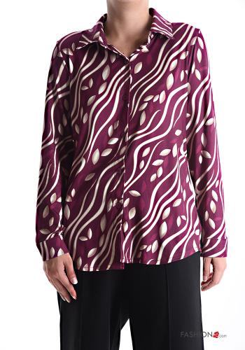 Abstract print long sleeve with collar Shirt with buttons - ph 1
