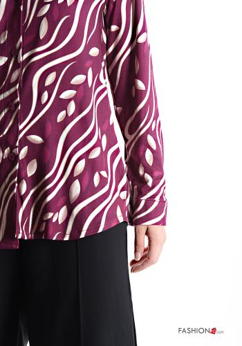 Abstract print long sleeve with collar Shirt with buttons - ph 4