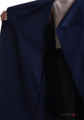 Cappotto maniche lunghe con colletto senza fodera con cintura in stoffa - ph 5