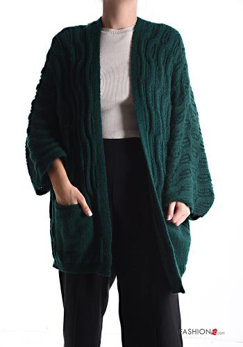 Embroidered Wool Mix Cardigan with pockets - ph 1