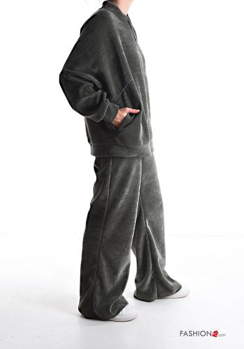 wide leg Co-ord with pockets with elastic with zip - ph 3
