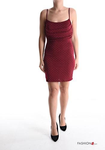 backless mini sleeveless adjustable Dress with rhinestones - ph 1