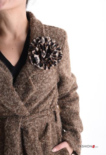 Giacca con cintura in stoffa con tasche senza fodera - ph 4