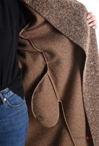 Giacca con cintura in stoffa con tasche senza fodera - ph 5