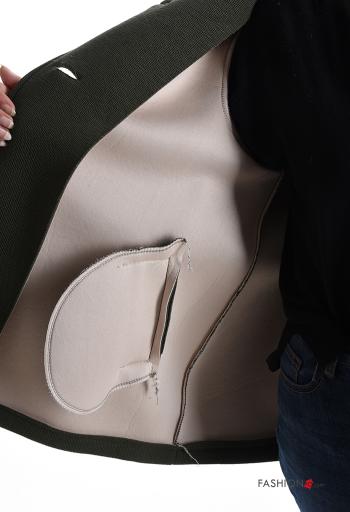 Mantel Rollkragen- ohne Futter mit Knöpfen mit Taschen - ph 6