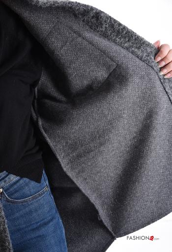 lange ärmel mit kragen Jacke mit Knöpfen ohne Futter mit Taschen - ph 6