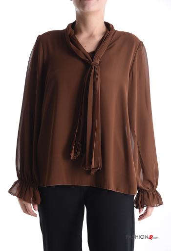 lange ärmel chiffon Bluse - ph 1