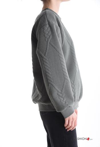 Felpa in Cotone maniche lunghe girocollo - ph 3