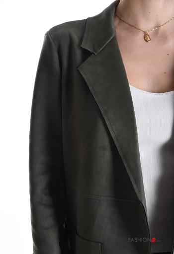 Suede Duster Coat with pockets without lining - ph 4