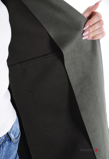 Suede Duster Coat with pockets without lining - ph 5