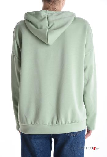 Felpa con zip con tasche con cappuccio - ph 2