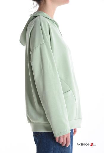 Felpa con zip con tasche con cappuccio - ph 3