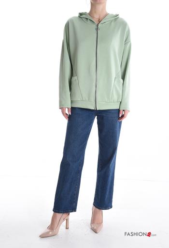 Felpa con zip con tasche con cappuccio - ph 5
