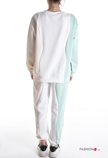 Tuta sportiva maniche lunghe girocollo Fantasia colorata con elastico - ph 2
