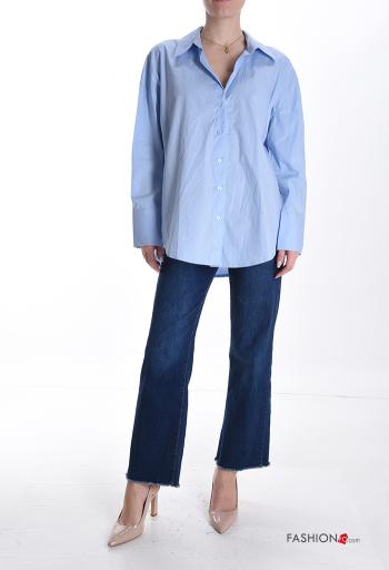 long sleeve with collar Cotton Shirt with buttons - ph 5