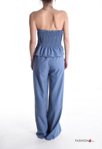 Ensemble coordonné wide leg à dos nu sans manches avec poches avec élastique - ph 2