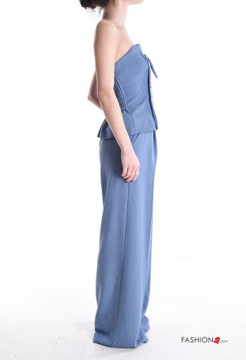 Ensemble coordonné wide leg à dos nu sans manches avec poches avec élastique - ph 3
