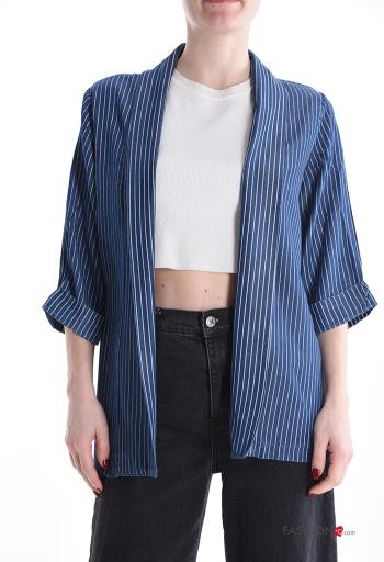 Streifenmuster Jacke 3/4 ärmel
