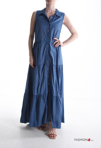 Ärmelloses Kleid aus Baumwolle