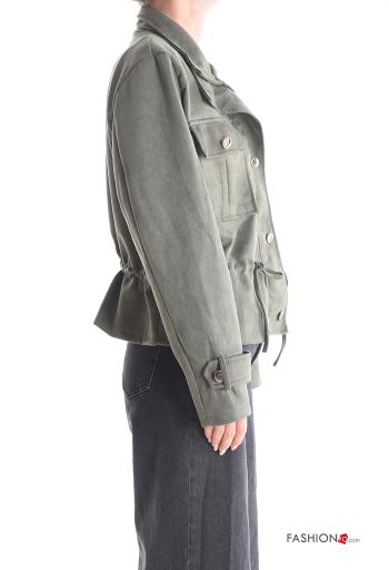 Jacket with buttons with drawstring with pockets - ph 3