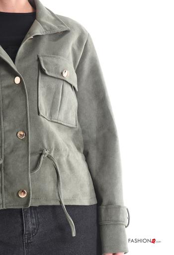 Jacket with buttons with drawstring with pockets - ph 4