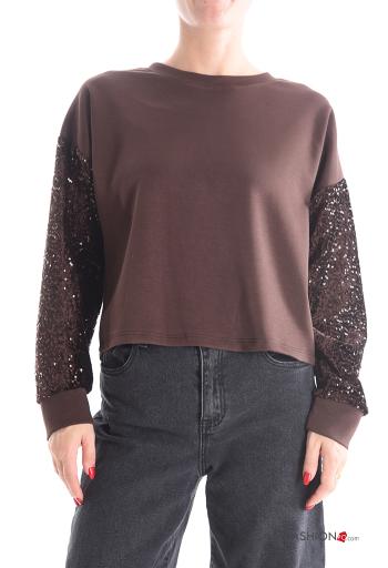 Sudadera manga larga cuello redondo con lentejuelas - ph 1