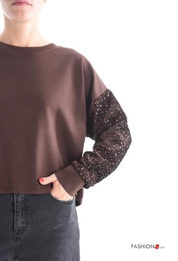 Sudadera manga larga cuello redondo con lentejuelas - ph 4