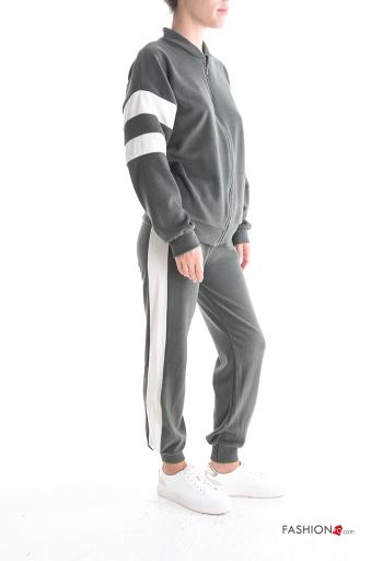 Traje de deporte manga larga con cremallera con elástico - ph 3