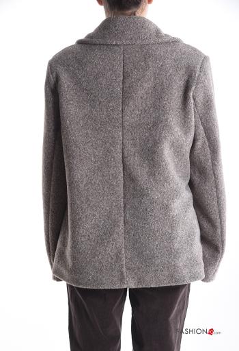 double-breasted long sleeve Coat with buttons with lining - ph 2