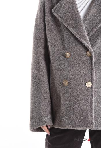 double-breasted long sleeve Coat with buttons with lining - ph 4