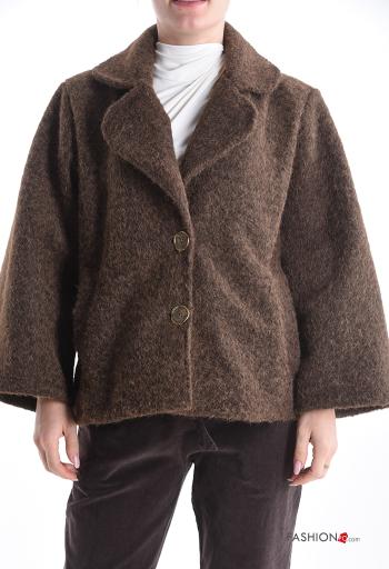 long sleeve Coat with buttons without lining with pockets