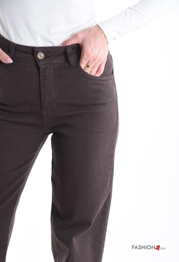 Cotton Trousers with buttons with zip with pockets - ph 4
