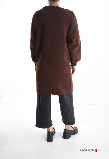 Cardigan in Misto Lana maniche lunghe con tasche - ph 2