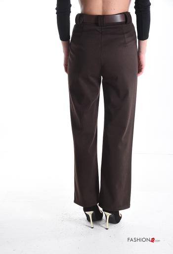 Trousers with belt with buttons with zip with pockets - ph 2