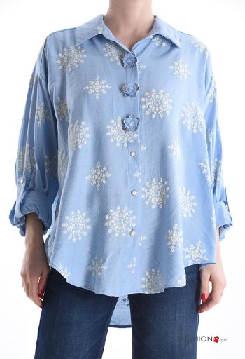 Blusa Estampado Floral con botones