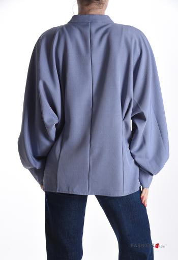 long sleeve Blouse with buttons with v-neck - ph 2