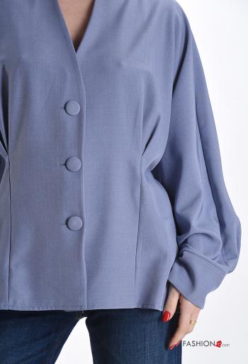 long sleeve Blouse with buttons with v-neck - ph 4