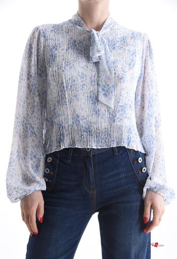 Chemise plissé à Imprimé Floral avec noeud - ph 1