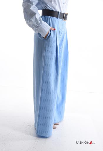 Pantalon Imprimé à rayures avec ceinture - ph 3