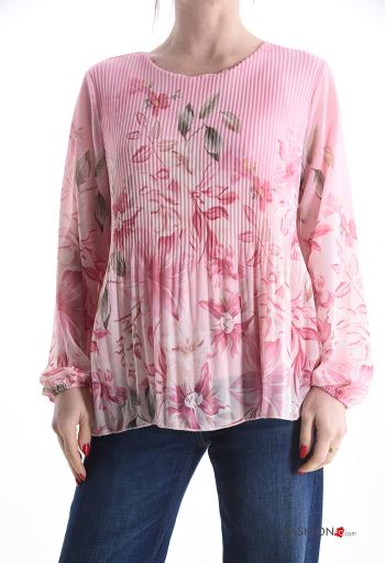 Camisa plissê Floral - ph 1