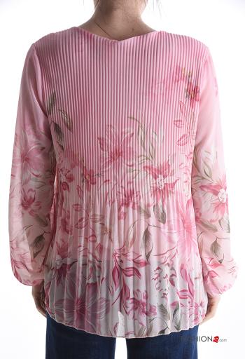 Camisa plissê Floral - ph 2