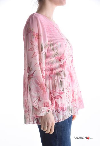 Camisa plissê Floral - ph 3
