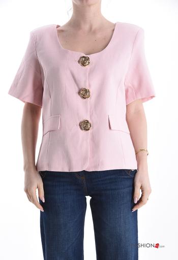 Linen Gilet with buttons