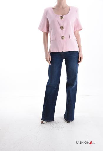 Linen Gilet with buttons - ph 5