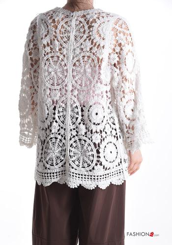 Cardigã em Algodão macramê - ph 2