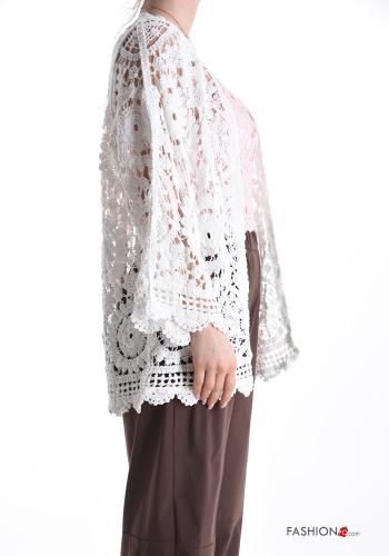 Cardigã em Algodão macramê - ph 3