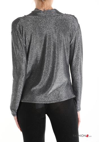 Maglietta a manica lunga lurex scollo a V - ph 2