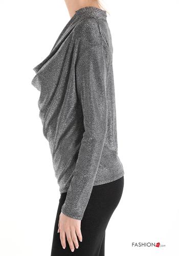Maglietta a manica lunga lurex scollo a V - ph 3