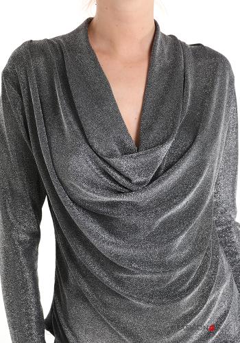 Maglietta a manica lunga lurex scollo a V - ph 4